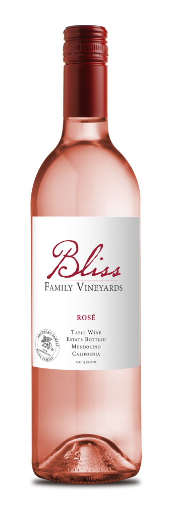Bottle of Bliss Family Vineyards Rosé