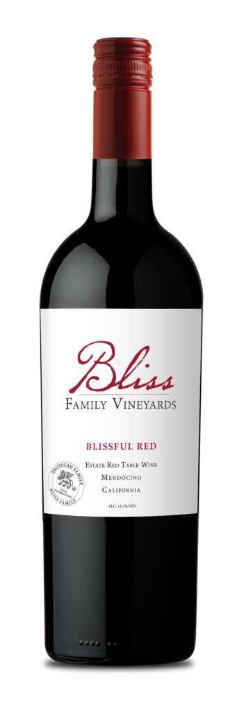 Bottle of Bliss Family Vineyards Blissful Red