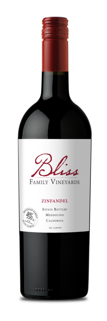 Bottle of Bliss Family Vineyards Zinfandel